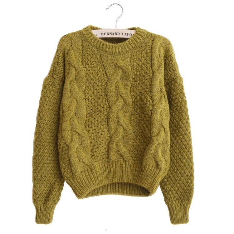 Round Neck Pullover Sweater Top