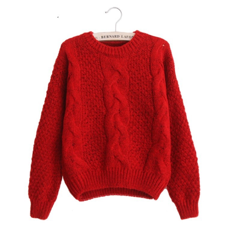 Round Neck Pullover Sweater Top