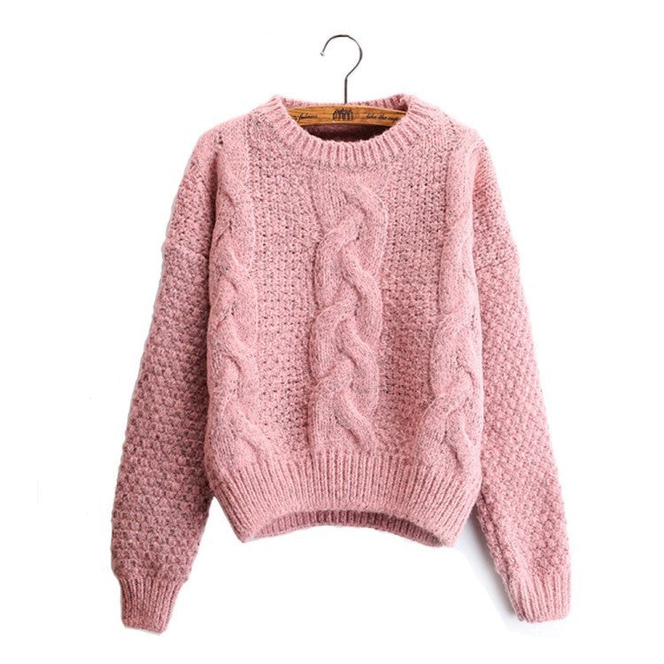 Round Neck Pullover Sweater Top