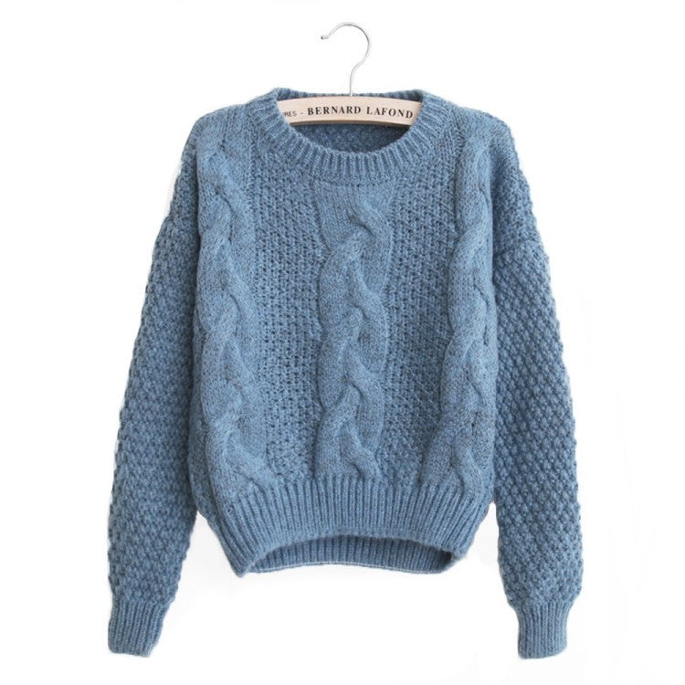 Round Neck Pullover Sweater Top